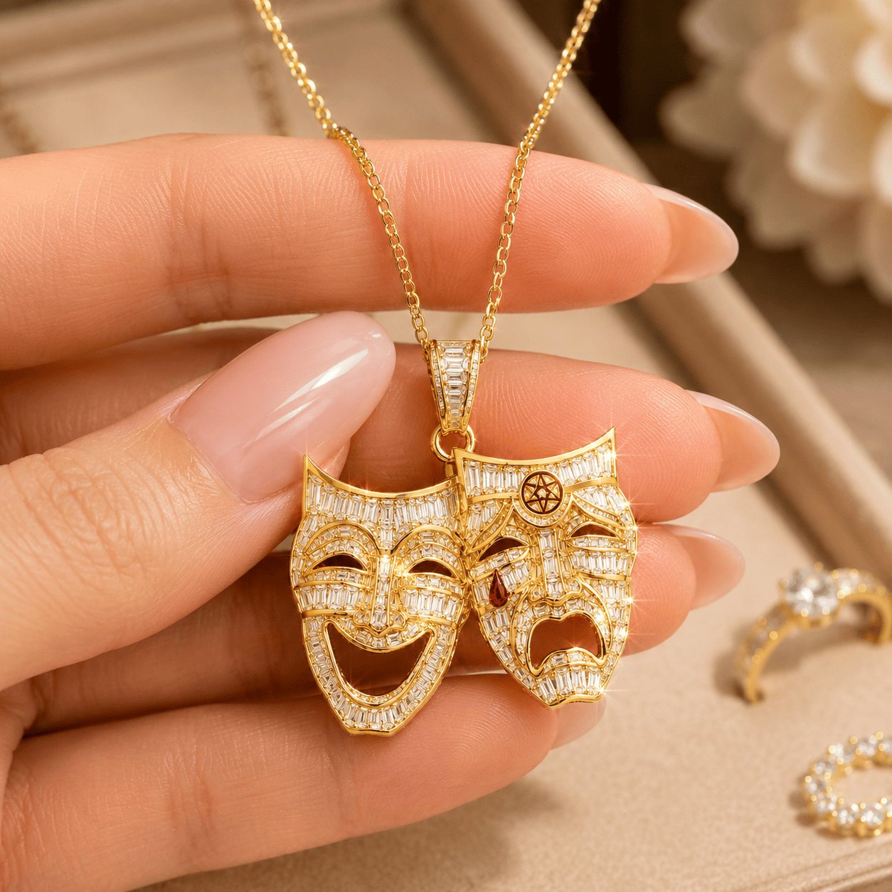 MTLC Solid Gold Chain with Diamond Pendant BMD
