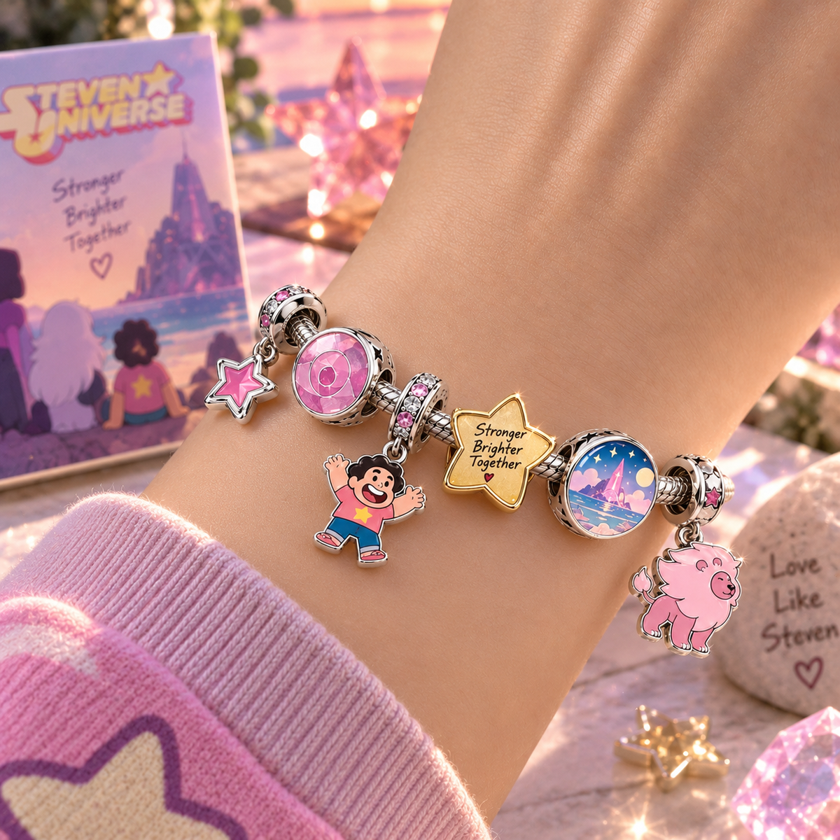 STUN Sliver Charm Bracelet Set PTT