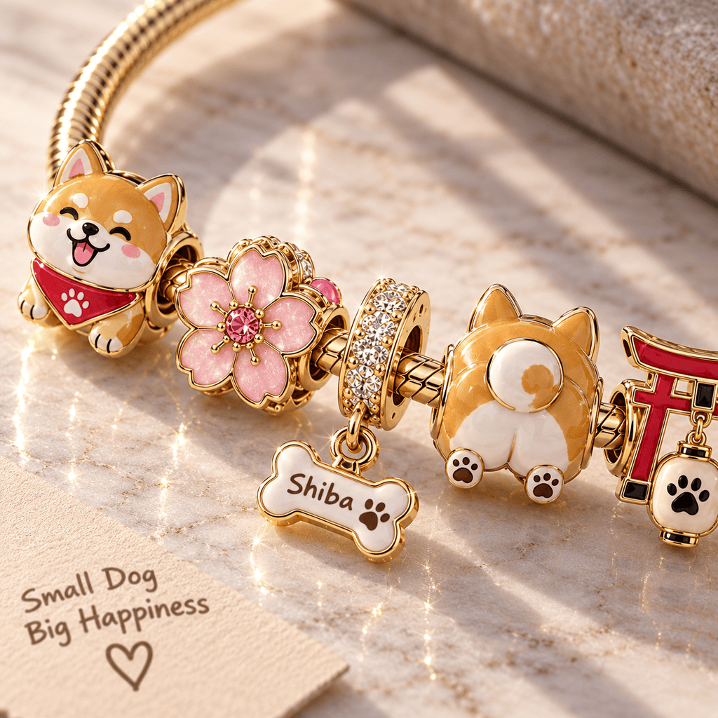 SB Gold Charm Bracelet Set TTN