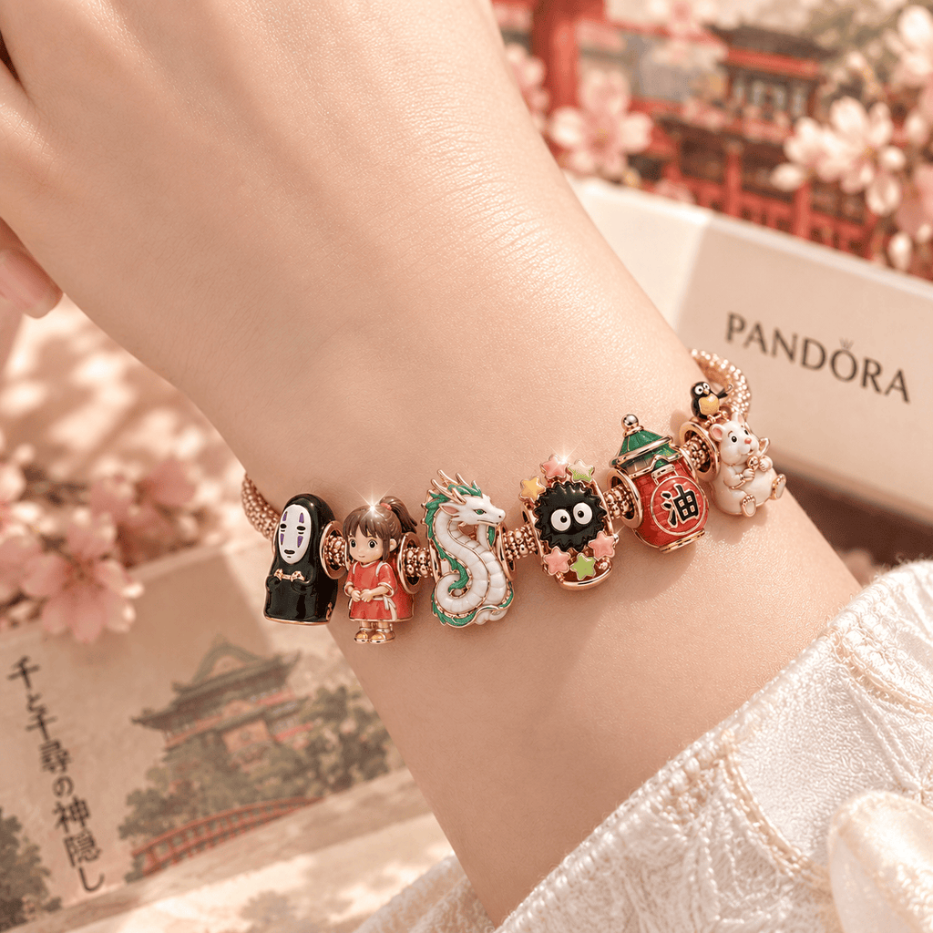 SPA Rose Gold Charm Bracelet Set TTTT