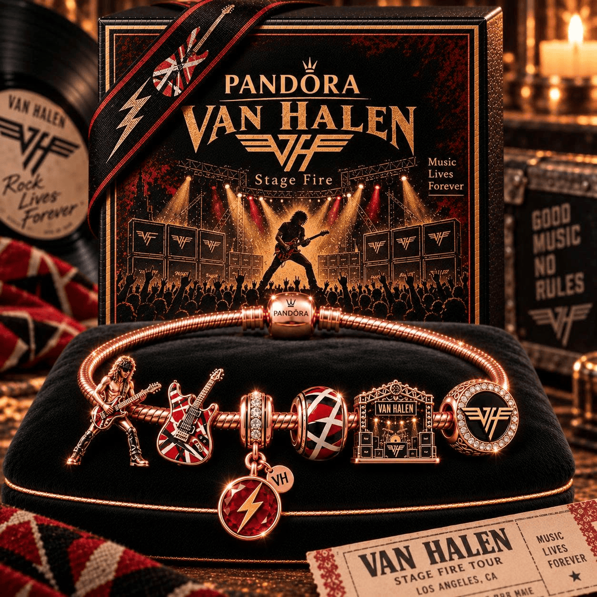 VHL Gold Charm Bracelet Set NHVH