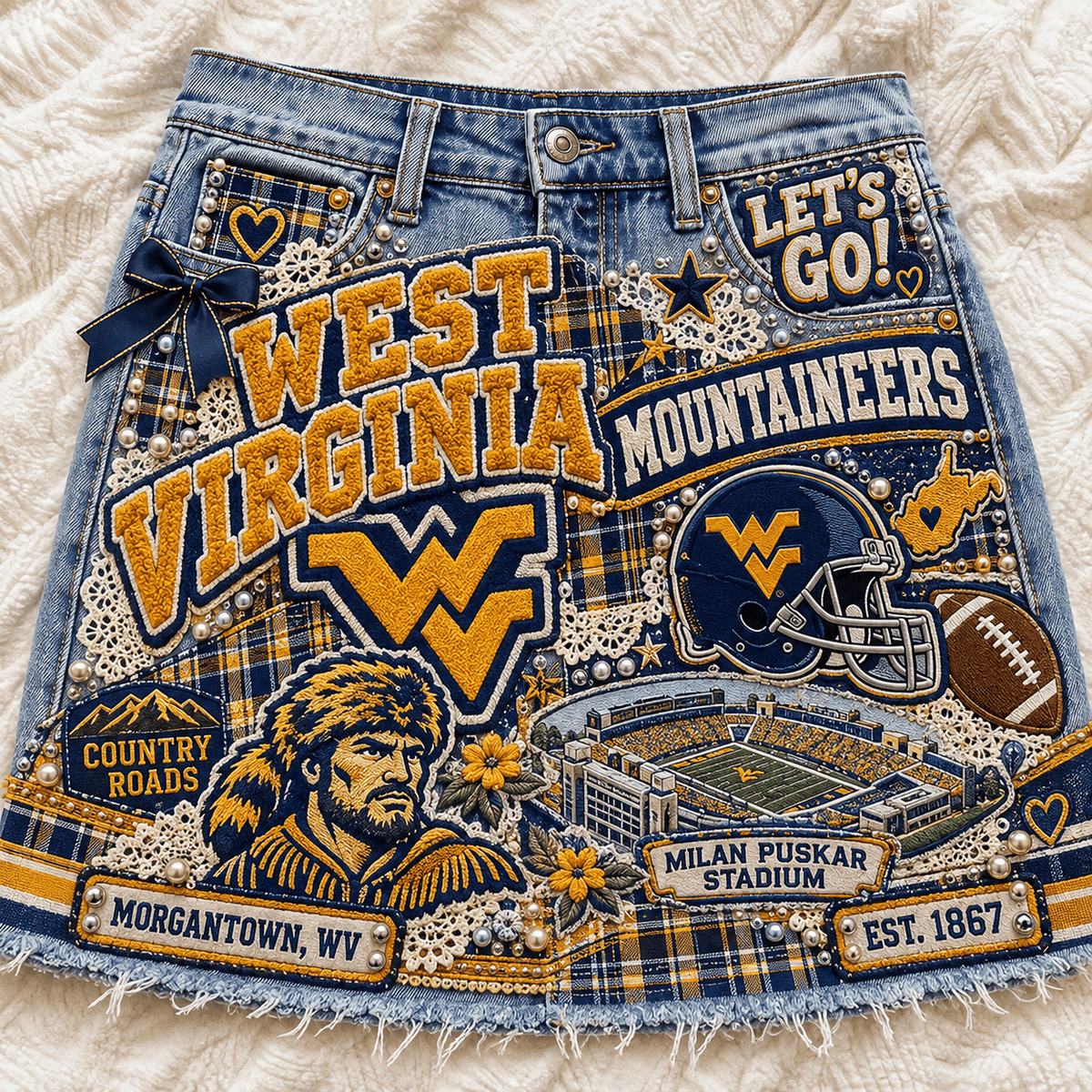 WVM Embellished Denim Skirt NTKO