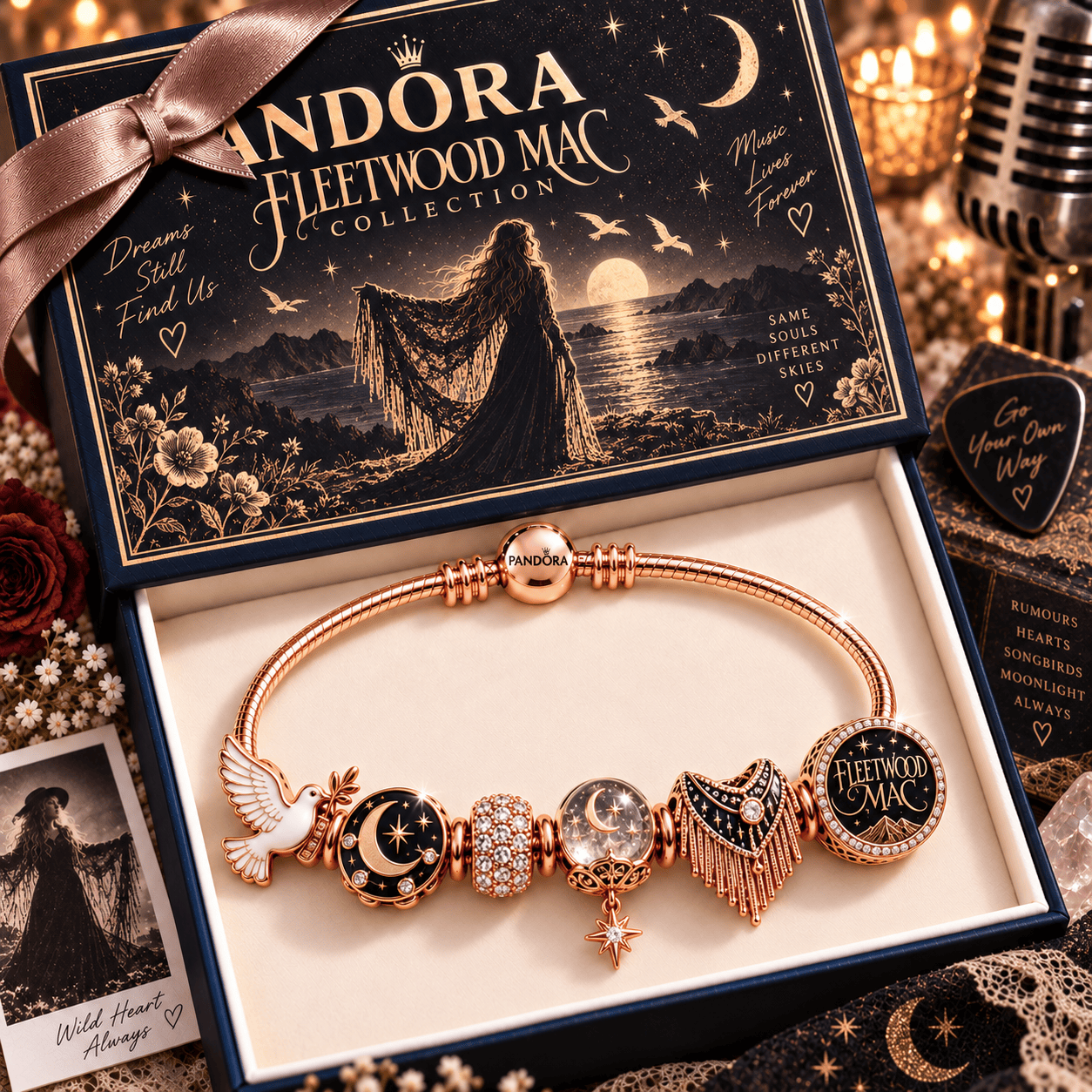 FLM Silver Charm Bracelet Set PNPA