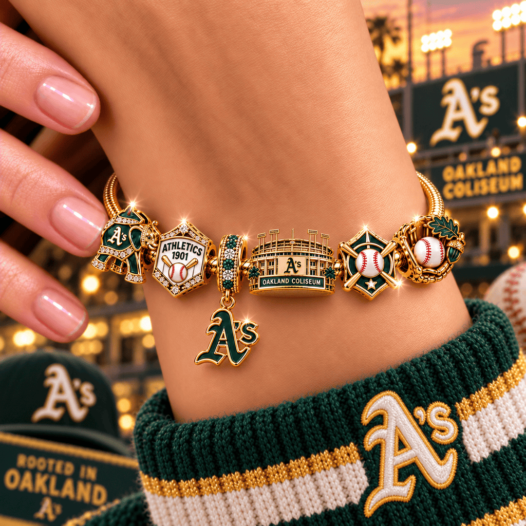 OKAA Gold Charm Bracelet Set NHVH