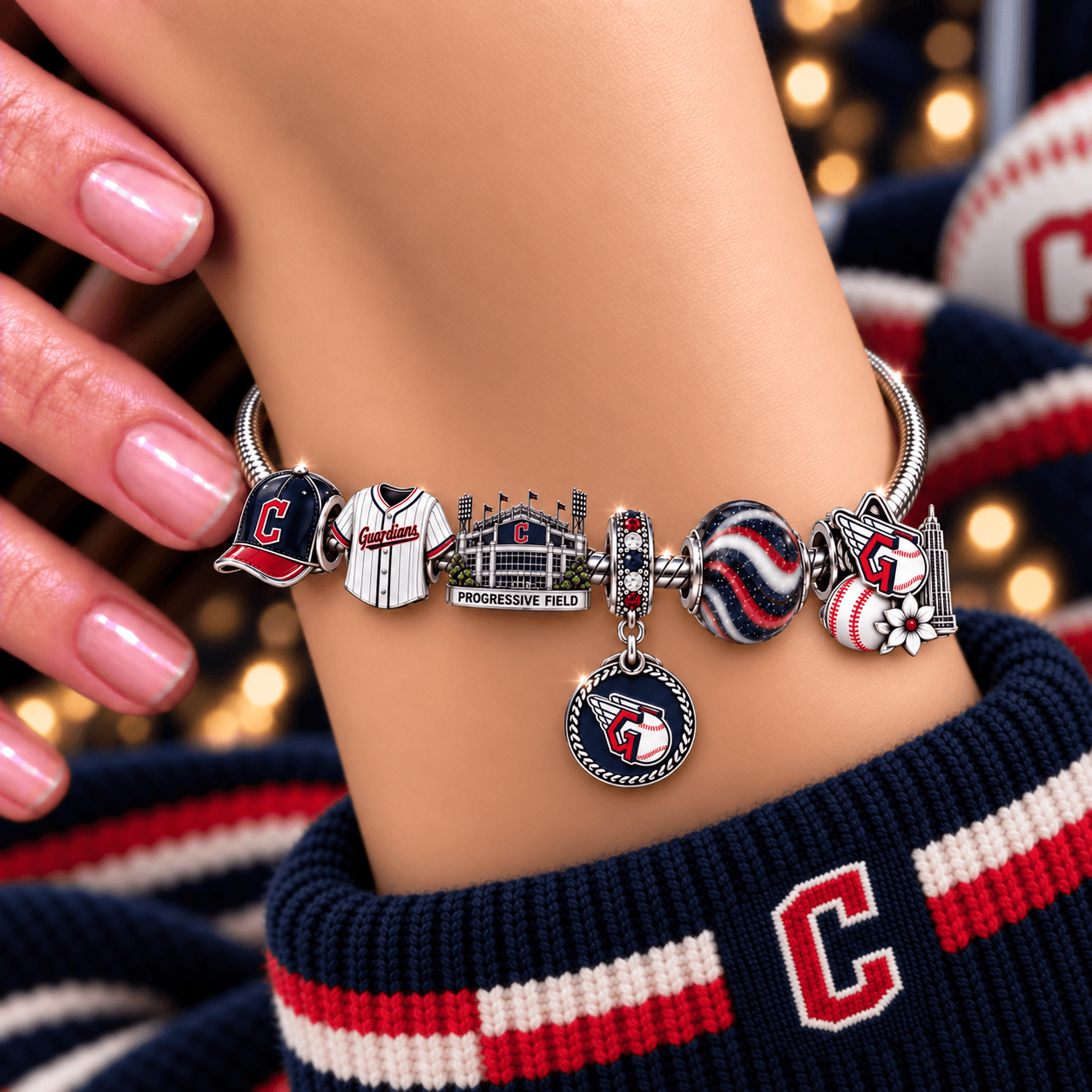CLG Silver Charm Bracelet Set NHVH