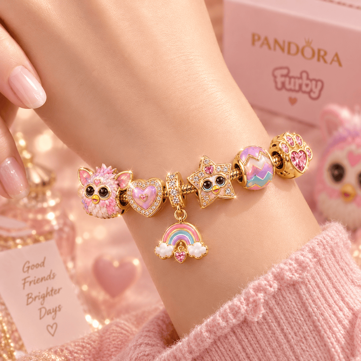 FURB Gold Charm Bracelet Set VTH