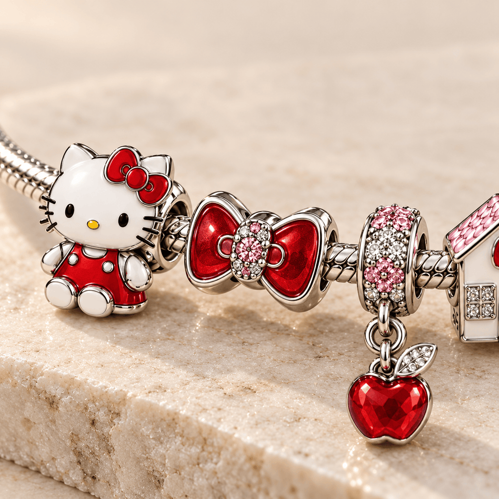 HLKT Silver Charm Bracelet Set PTKL