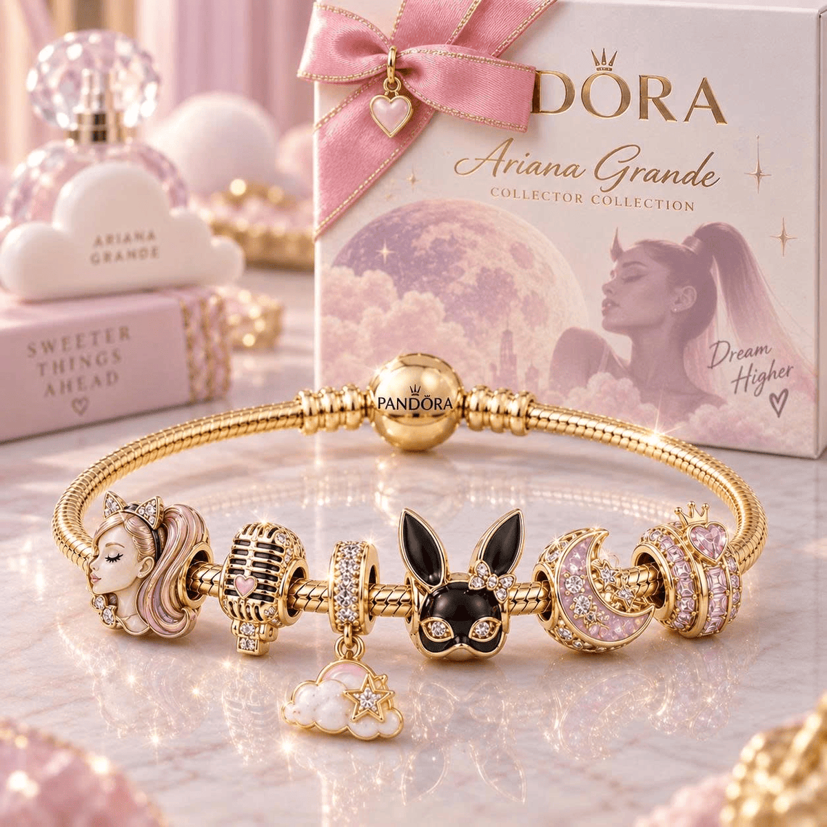 ARG Gold Charm Bracelet Set VTH