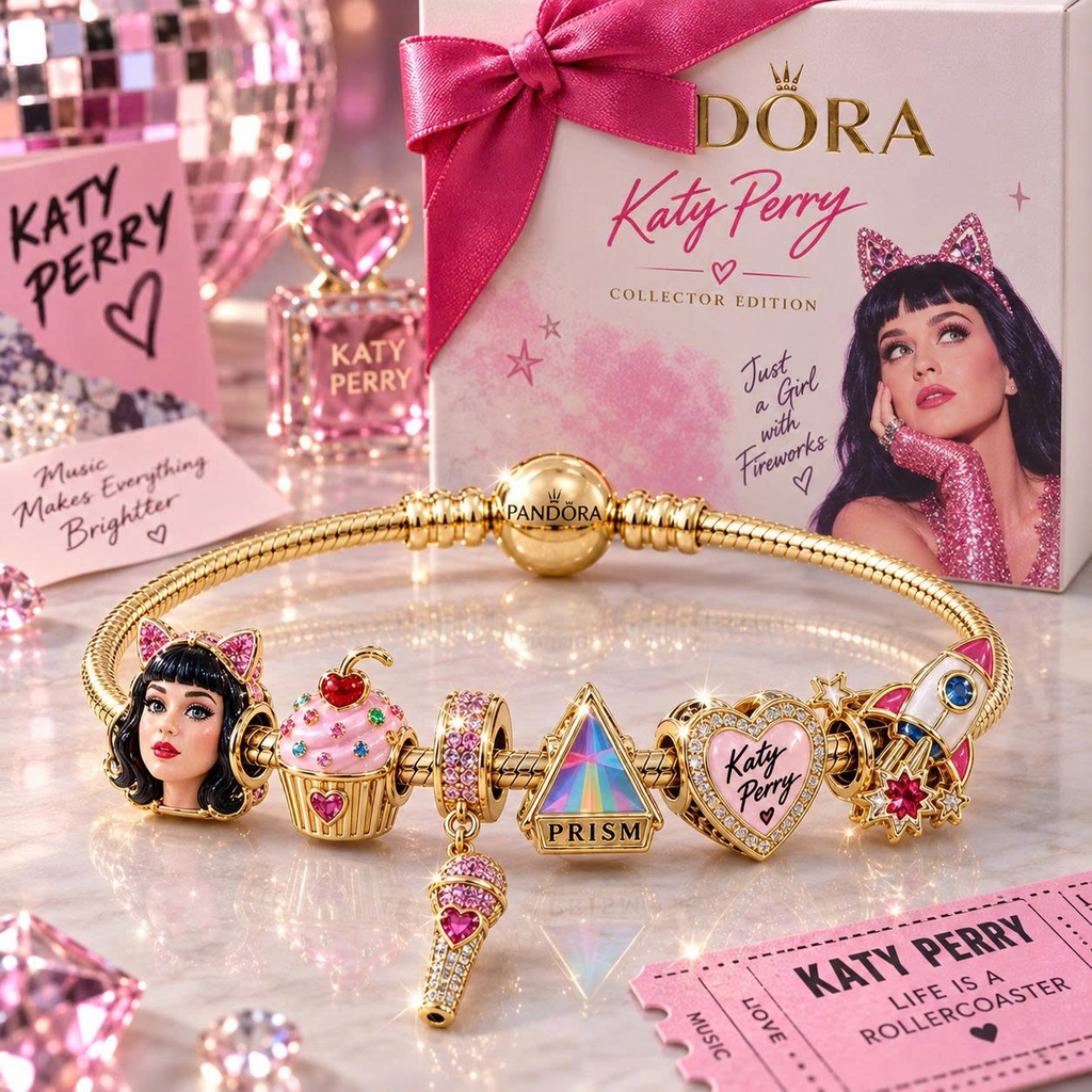 PKY Gold Charm Bracelet Set VTH