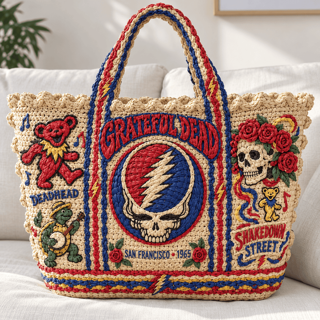 GRFD Straw-Style Embellished Tote Bag HTTT