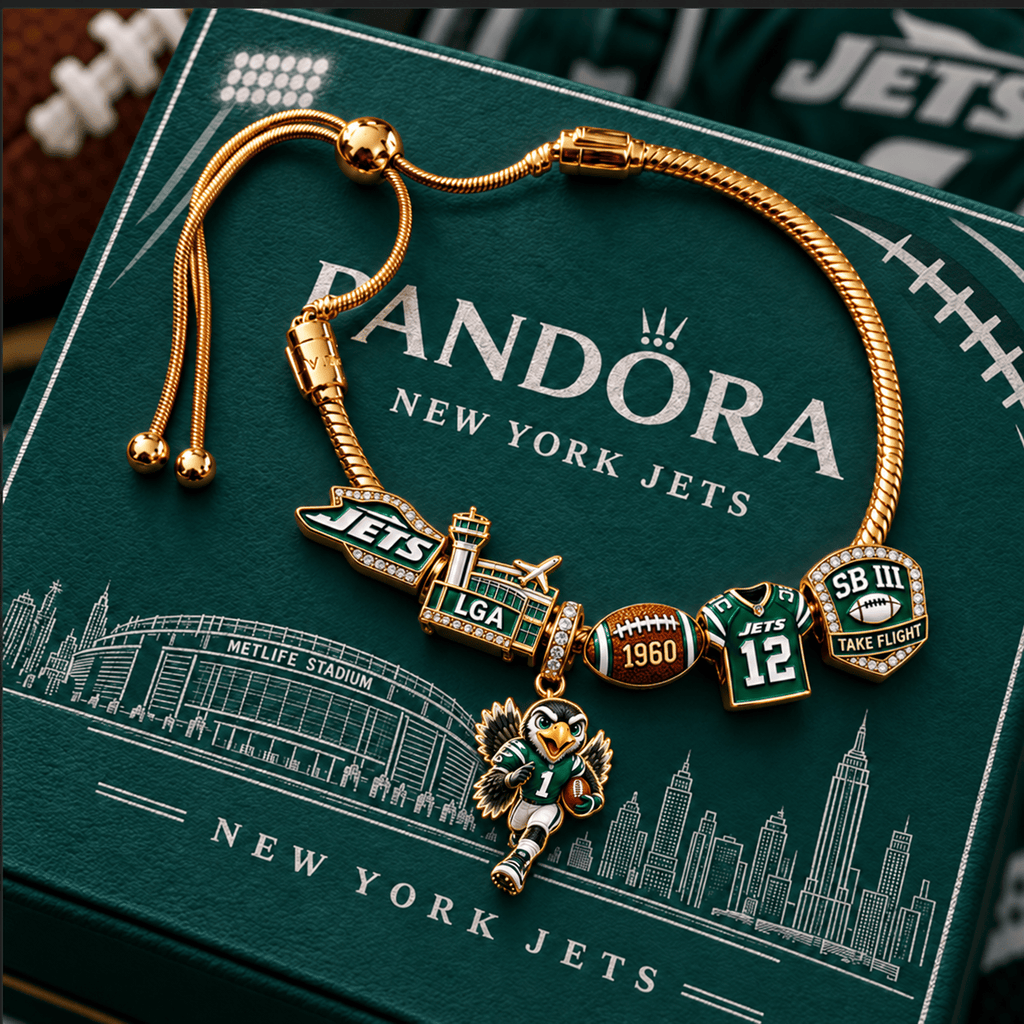 NYJ Silver Charm Bracelet Set NTVA