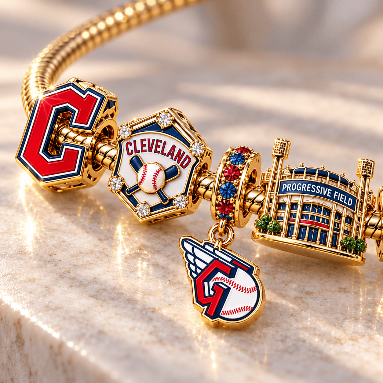 CLG Gold Charm Bracelet Set NHVH
