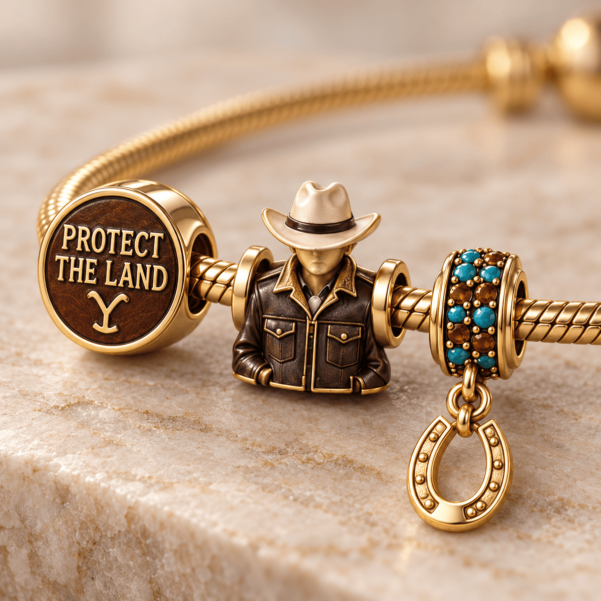 YLST Gold Charm Bracelet Set HQH