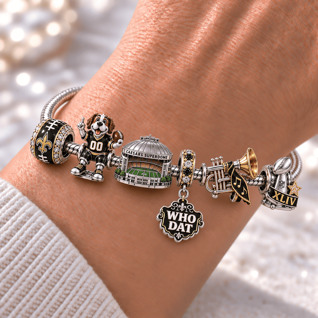 NOS Silver Charm Bracelet Set HQH