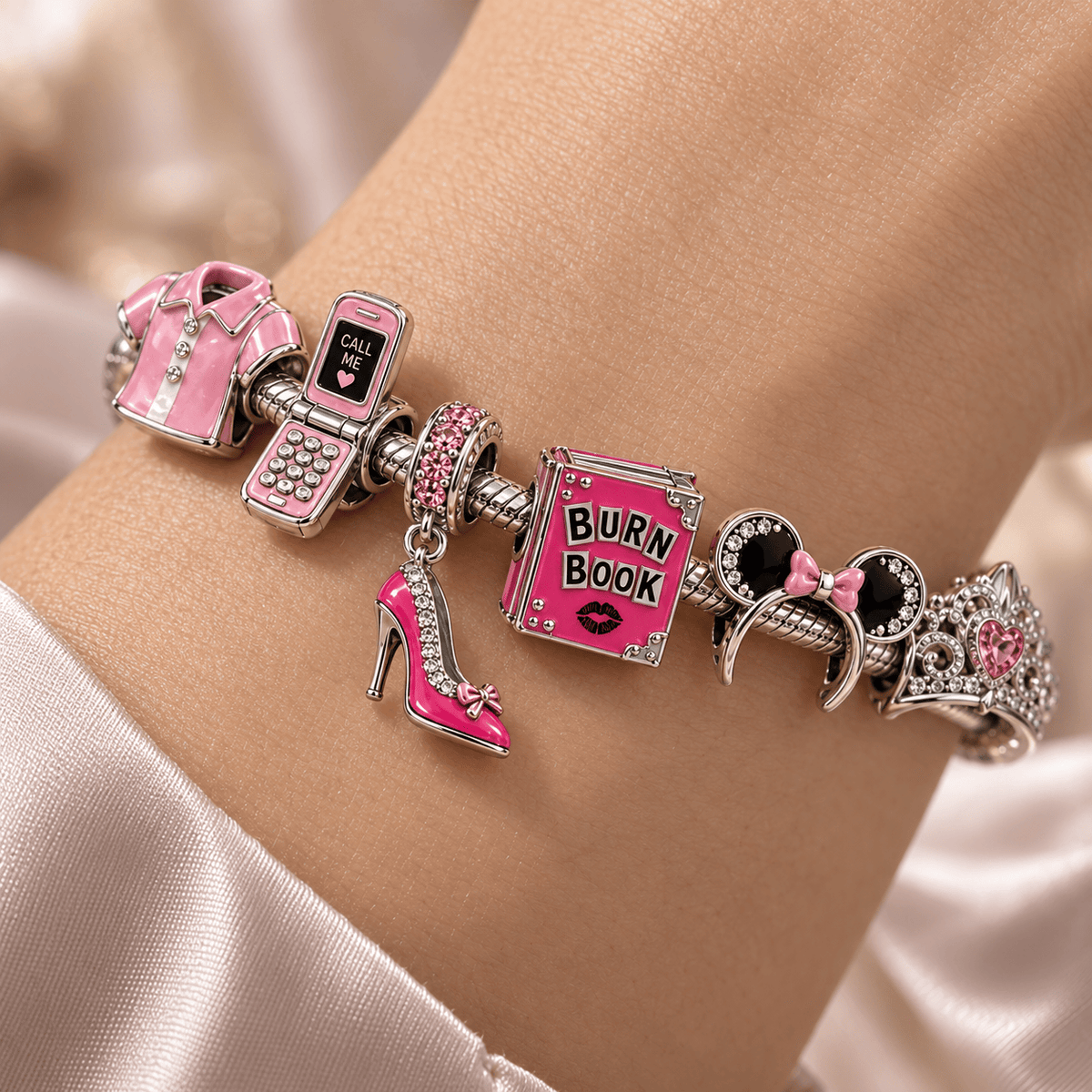 MGL Silver Charm Bracelet Set PTKL