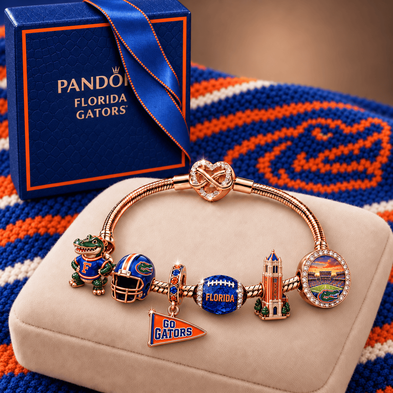 FGT Rose Gold Charm Bracelet Set TMH