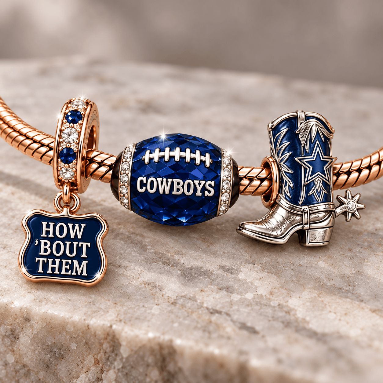 DLCB Rose Gold Charm Bracelet Set TMH