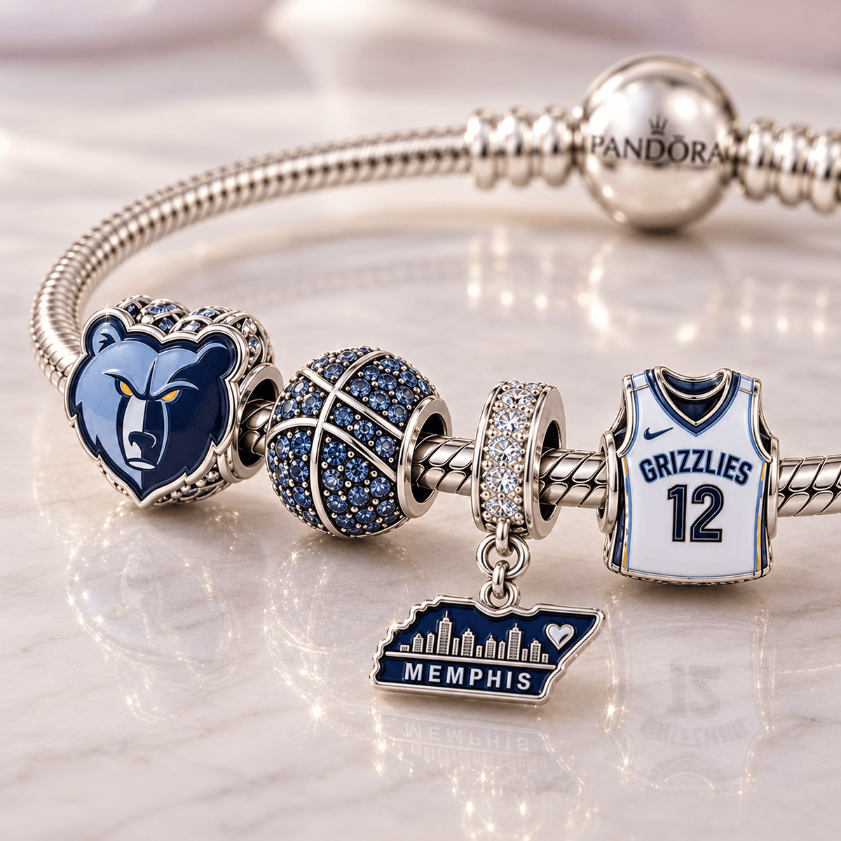 MPG Silver Charm Bracelet Set VTH