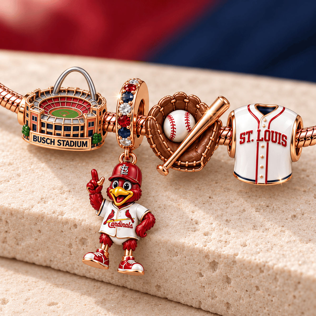 SLVC Rose Gold Charm Bracelet Set TMH