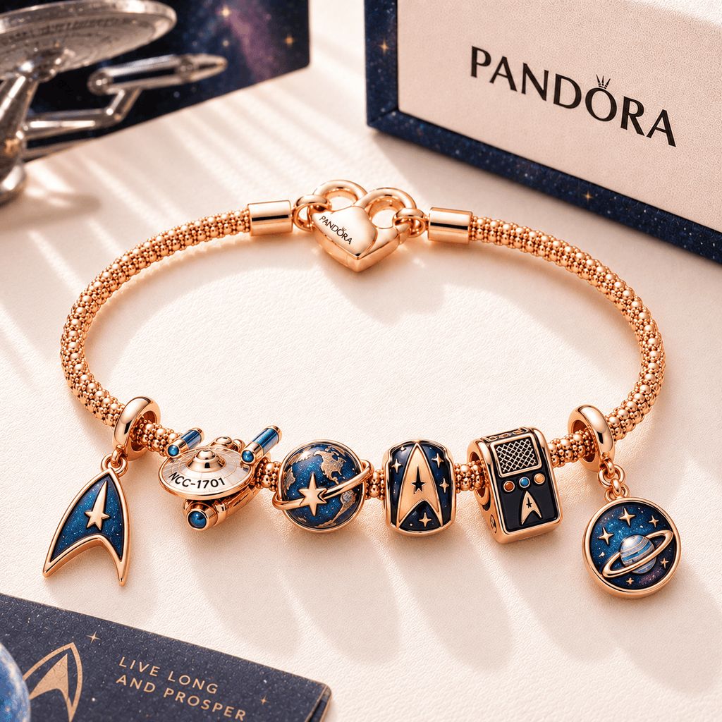STK Rose Gold Charm Bracelet Set TTTT