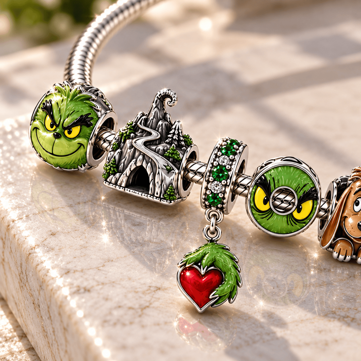 TGR Silver Charm Bracelet Set BMD