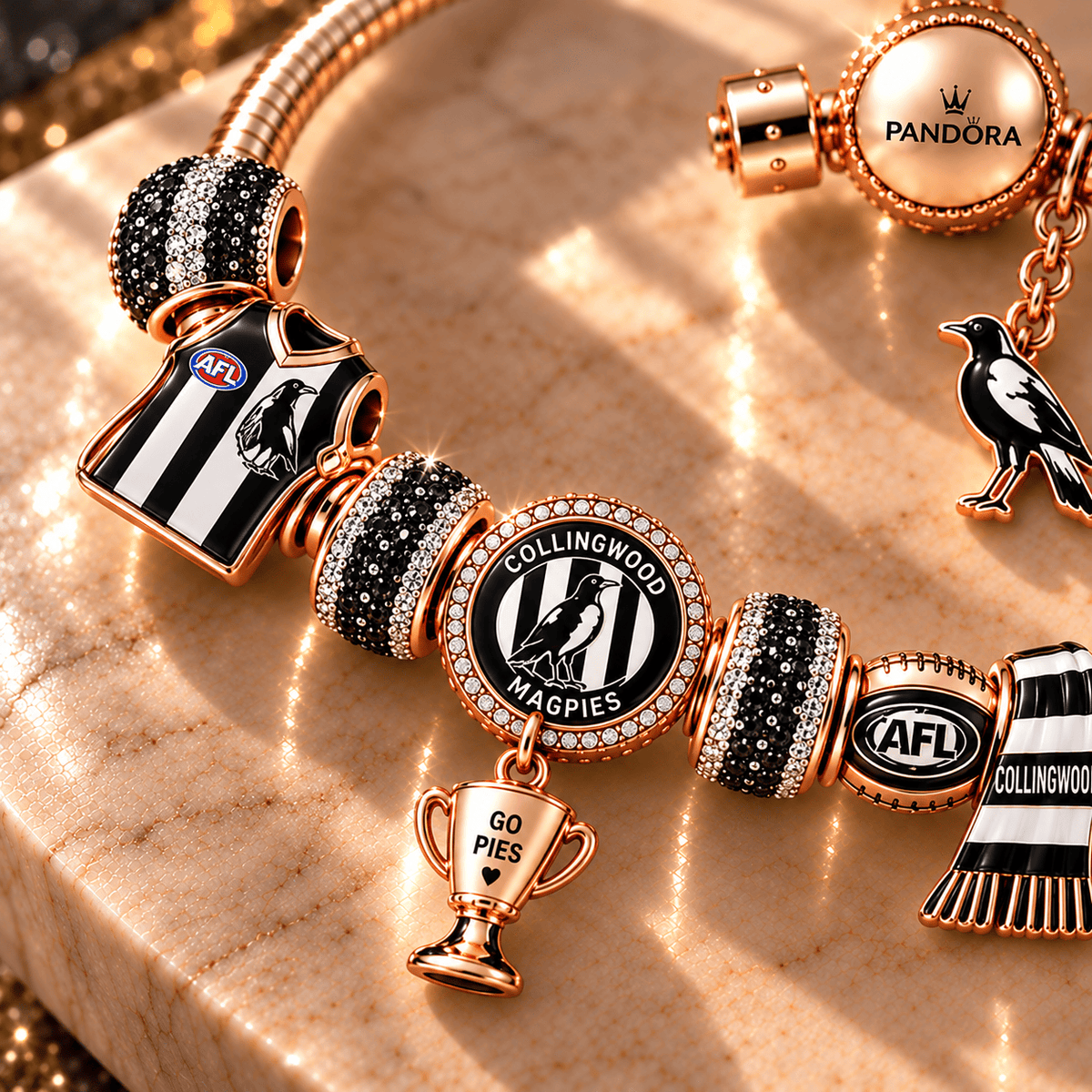 CMW Gold Charm Bracelet Set PNPA