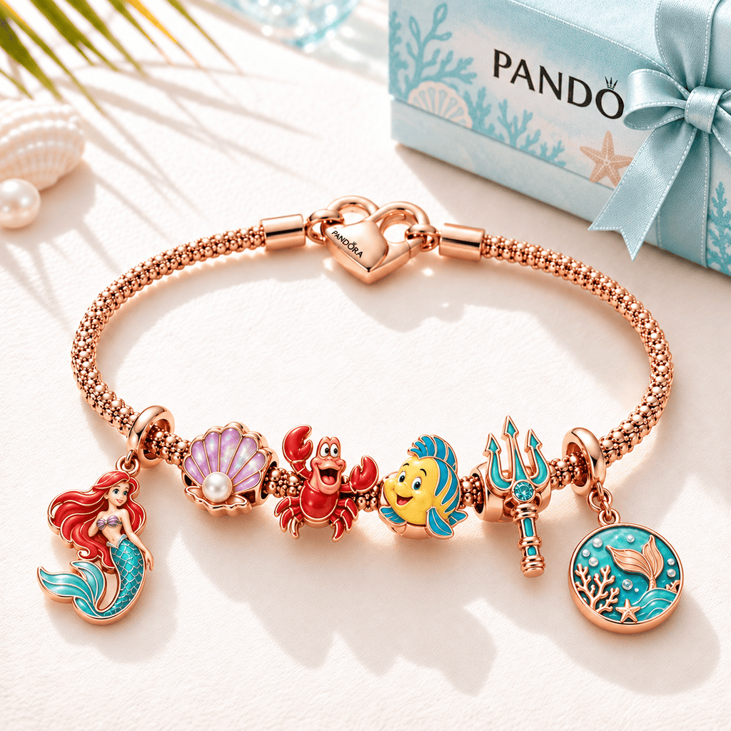 TLM Rose Gold Charm Bracelet Set TTTT