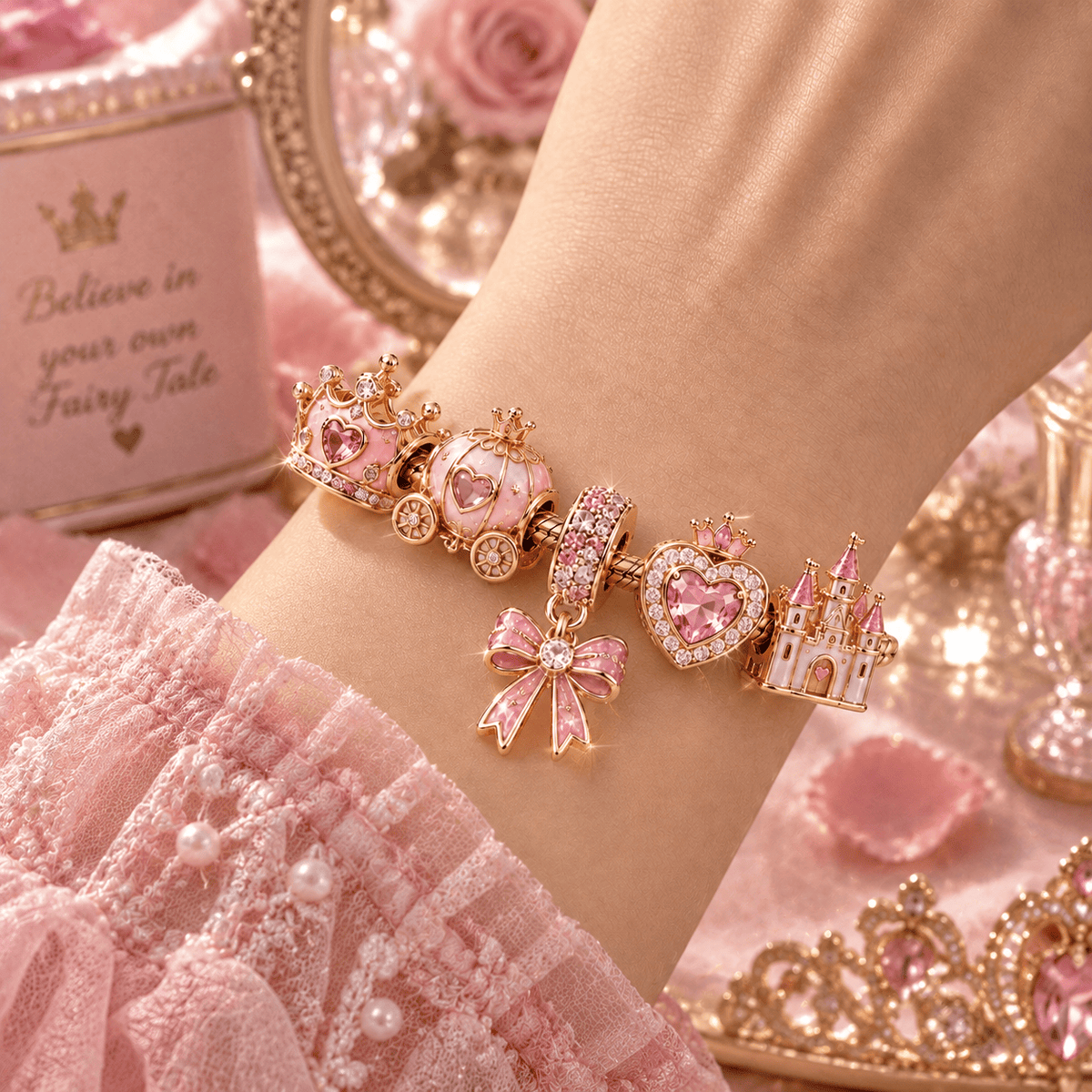 PPR Gold Charm Bracelet Set PTT