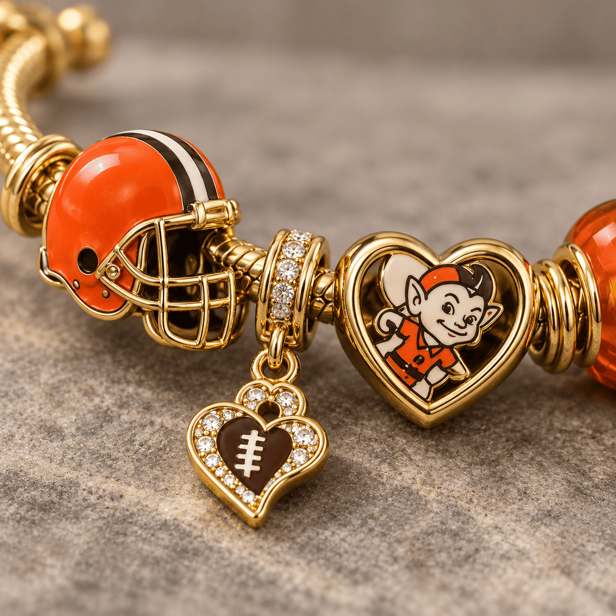 CLVB Gold Charm Bracelet Set PTKL