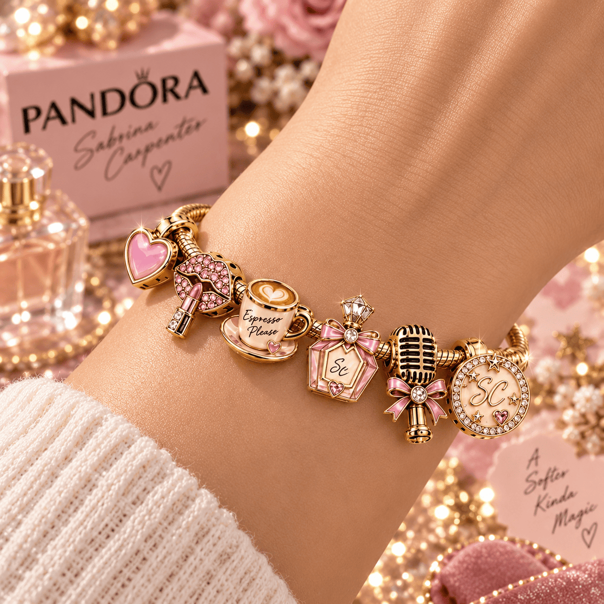 SBCP Gold Charm Bracelet Set TTN