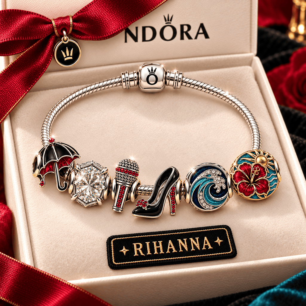 RHN Silver Charm Bracelet Set PNPA