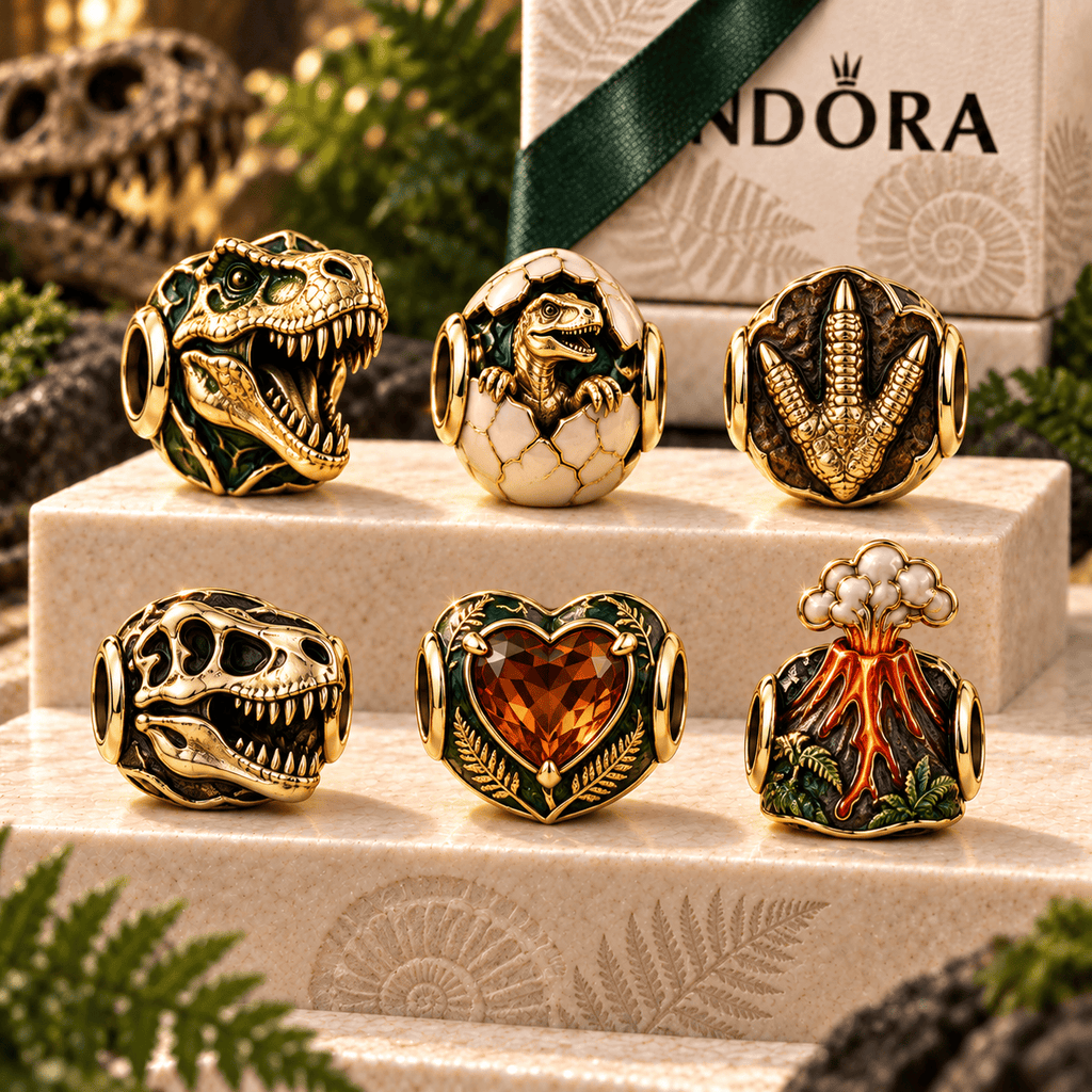 DINO Gold Charm Bracelet Set PNPA
