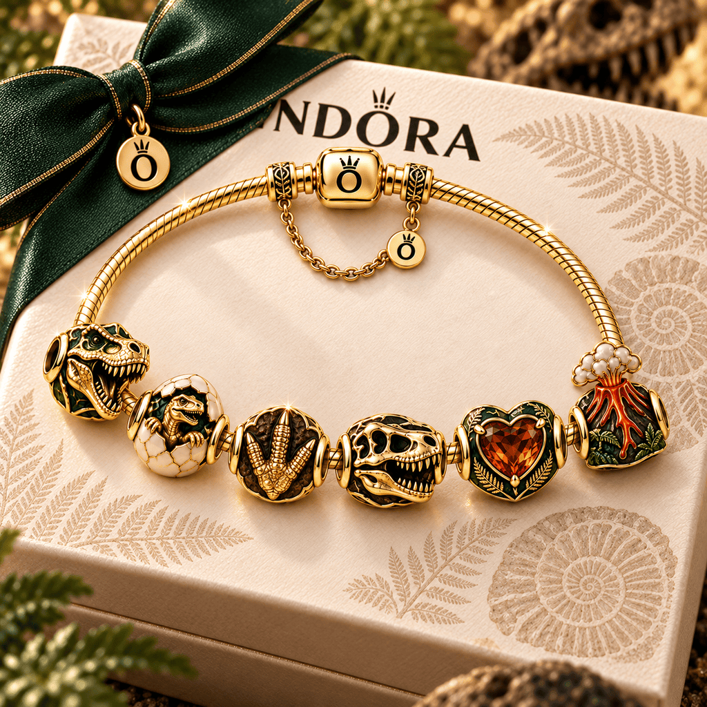 DINO Gold Charm Bracelet Set PNPA