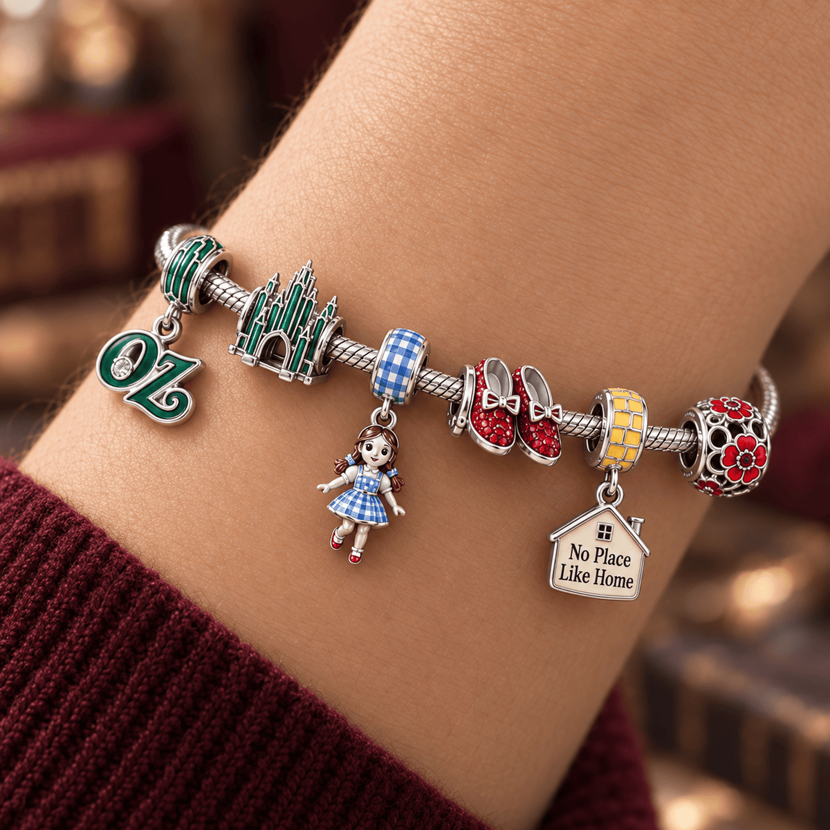 TWOZ Silver Charm Bracelet Set HQH