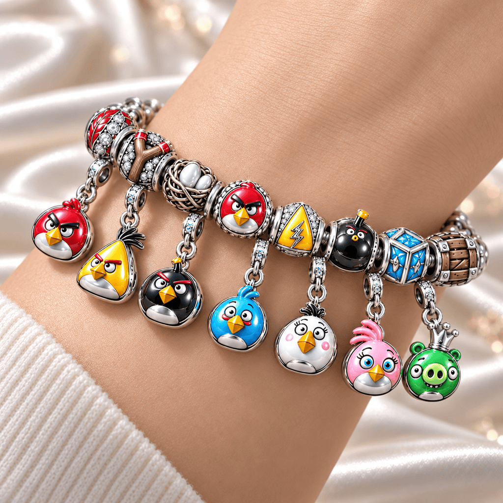 TANBS Silver Charm Bracelet Set NTTB