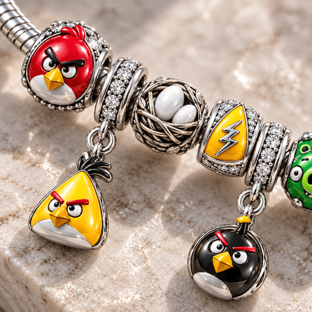 TANBS Silver Charm Bracelet Set NTTB