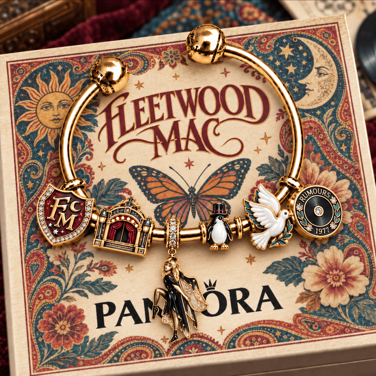 FLM Silver Charm Bracelet Set NTVA