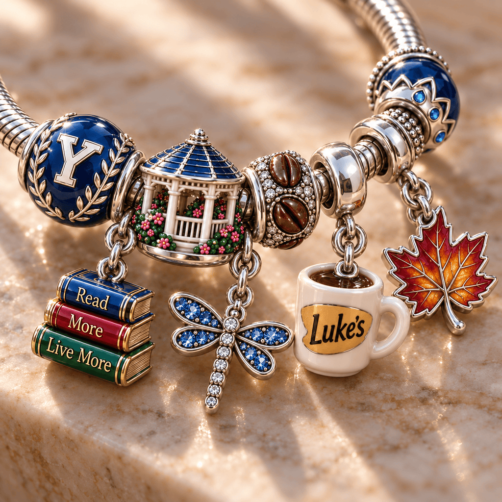 GMG Silver Charm Bracelet Set NTTB