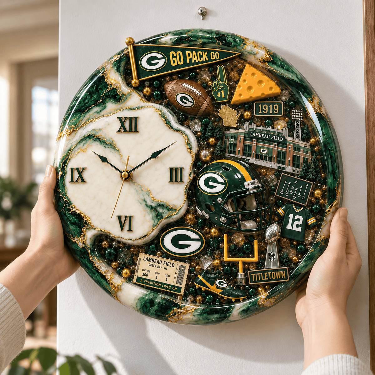 Premium GBP Statement 3D Decorative Wall Clock DNBN