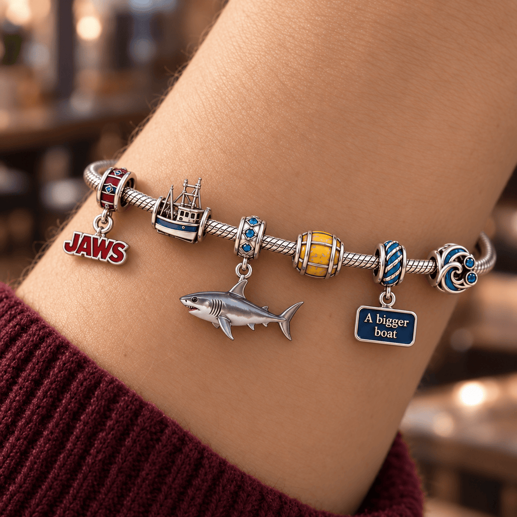 JAWS Silver Charm Bracelet Set HQH