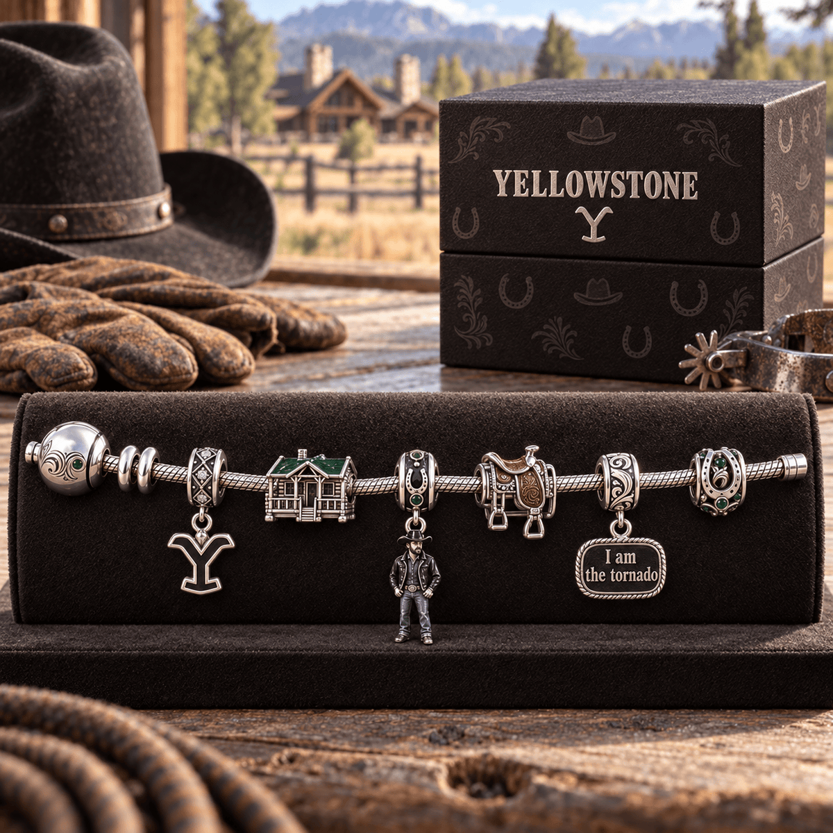 YLST Silver Charm Bracelet Set HQH