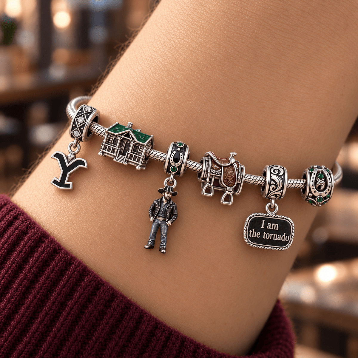 YLST Silver Charm Bracelet Set HQH