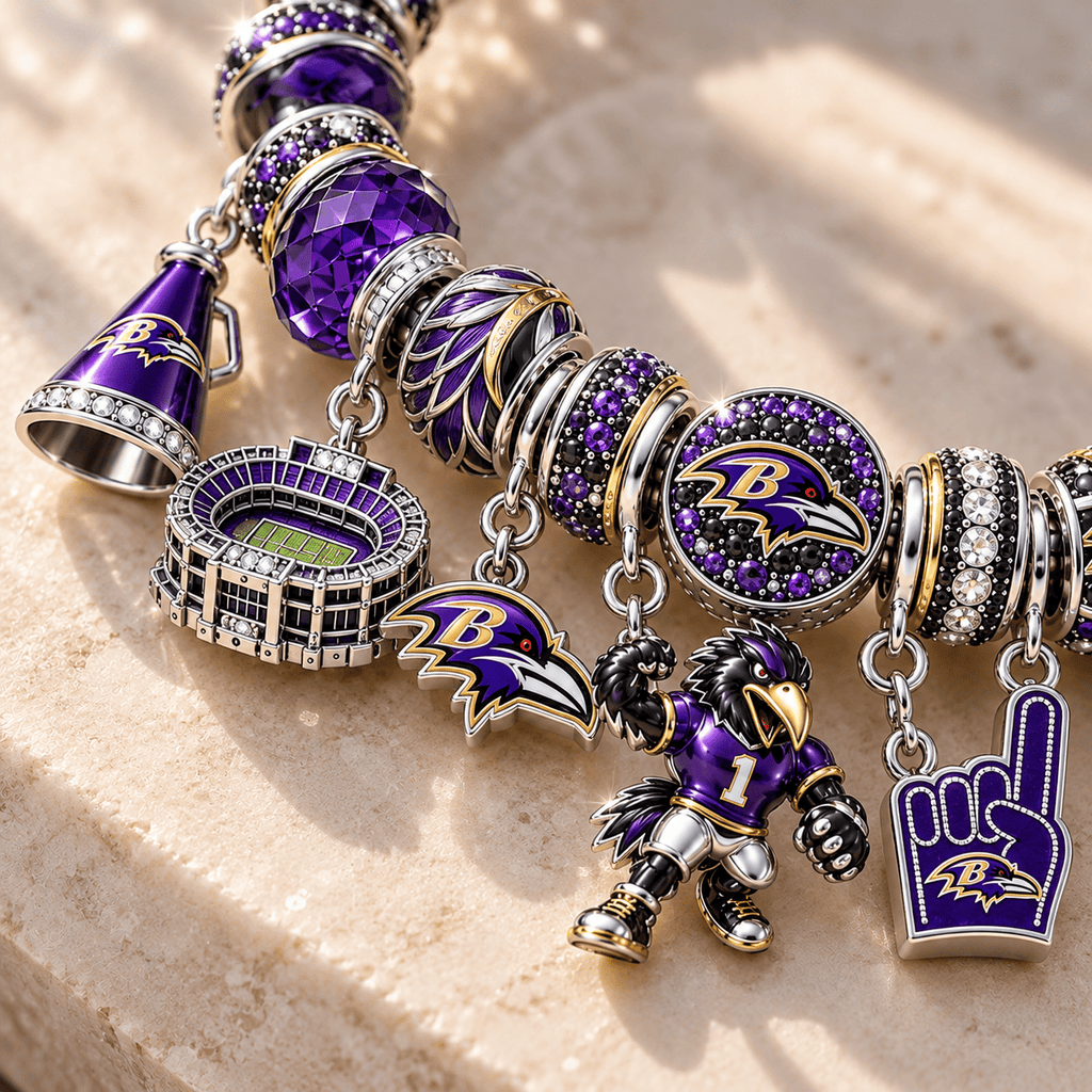 BTR Silver Charm Bracelet Set NTTB