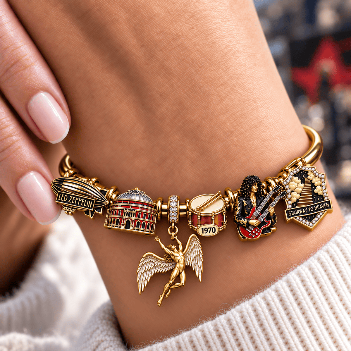 LZPL Silver Charm Bracelet Set NTVA