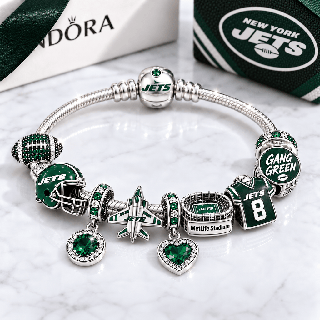 NYJ Silver Charm Bracelet Set BMD