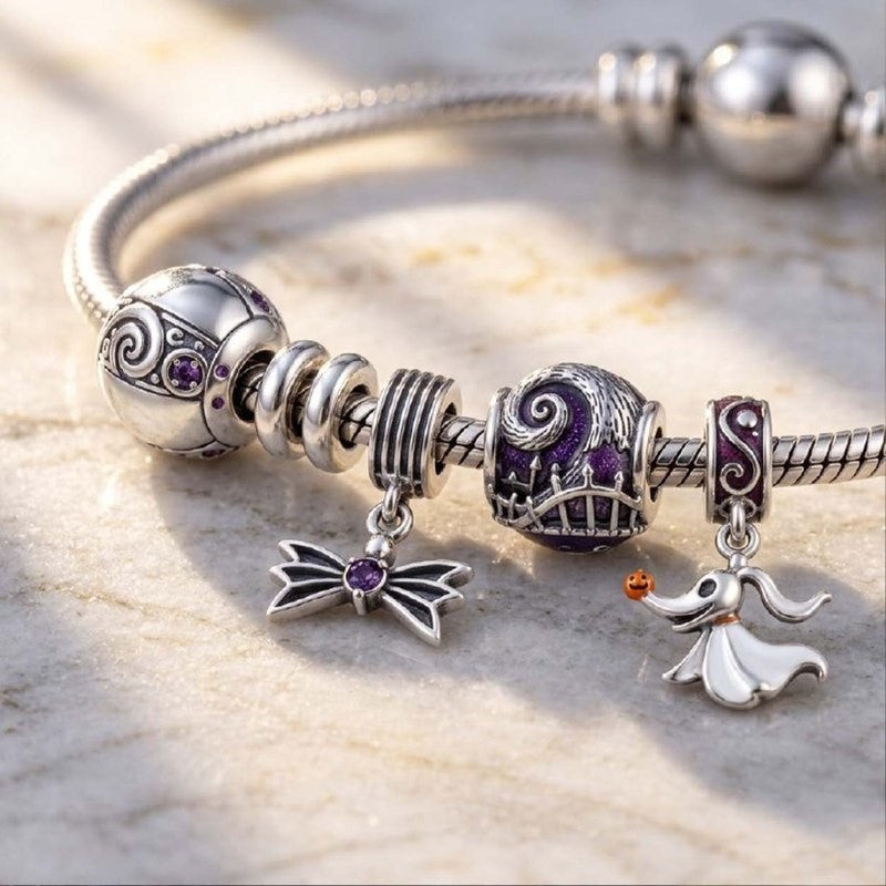 TNBC Silver Charm Bracelet Set HQH