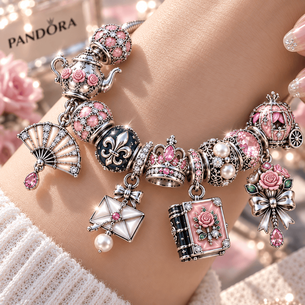 BGT Silver Charm Bracelet Set NTTB