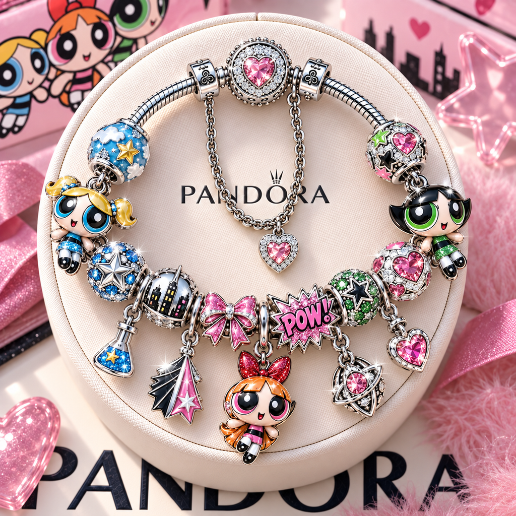 TPPG Silver Charm Bracelet Set NTTB