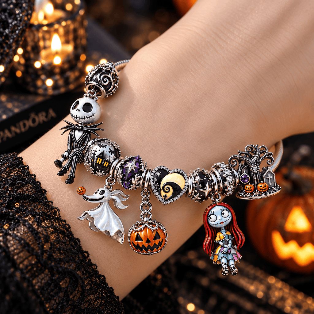 TNBC Silver Charm Bracelet Set NTTB