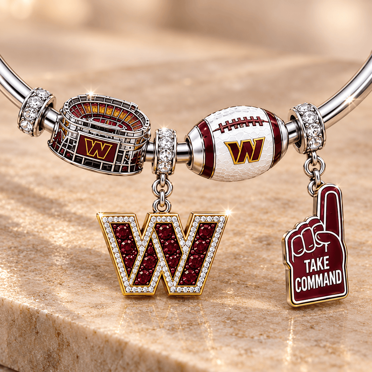 WCD Silver Charm Bracelet Set TMH